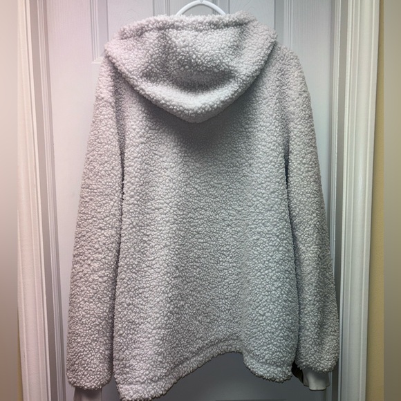 Adidas Sherpa Fleece Zip-Up Hoodie | Women’s L - Picture 9 of 10